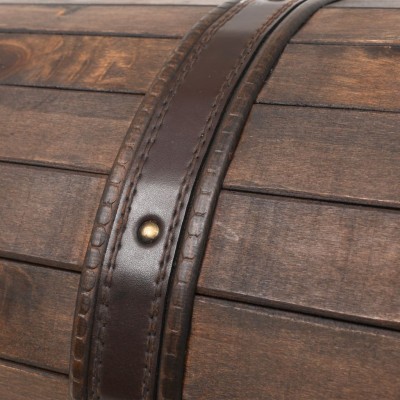 Baúl de almacenaje madera maciza estilo vintage 120x30x40 cm