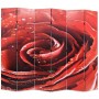 Biombo divisor plegable 228x170 cm rosa roja