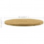 Superficie de mesa redonda madera maciza de roble 44 mm 500 mm