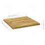 Tablero de mesa cuadrado madera maciza de roble 44 mm 80x80 cm