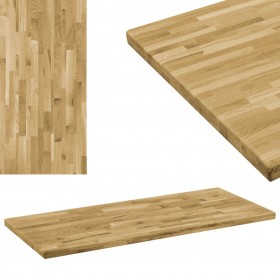 Tablero rectangular de madera maciza de roble 44 mm 140x60 cm