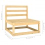 Muebles de jardín 8 piezas con cojines madera de pino maciza