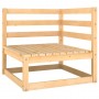 Muebles de jardín 9 piezas con cojines madera de pino maciza