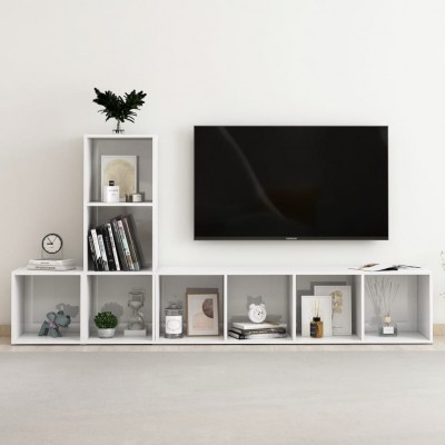Mueble para tv plasma, lacado en blanco alto brillo con panel TV con brazo  extraíble y giratorio, en rojo Ferrary.en oferta