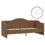 Sofá cama con colchón USB de tela marrón 90x200 cm