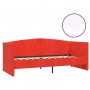 Sofá cama con colchón USB terciopelo rojo vino tinto 90x200 cm