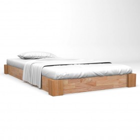 Estructura de cama de madera maciza de roble 120x200 cm