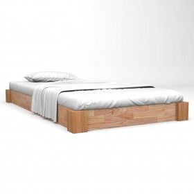 Estructura de cama de madera maciza de roble 160x200 cm