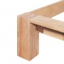 Estructura de cama de madera maciza de roble 140x200 cm