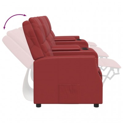 Sillón infantil reclinable cuero sintético rosa - referencia Mqm-324044