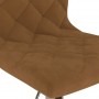 Sillas de comedor giratorias 4 uds terciopelo marrón
