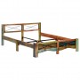 Estructura de cama de madera maciza reciclada 160x200 cm