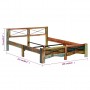 Estructura de cama de madera maciza reciclada 160x200 cm