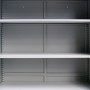 Armario de oficina con 2 puertas acero gris 90x40x180 cm