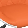 Silla de comedor giratoria cuero sintético naranja y blanco