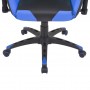 Silla de escritorio reclinable Racing de cuero artificial azul