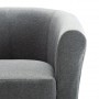 Set de sillón con taburete reposapiés 2 piezas tela gris claro