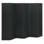 Biombos divisores de 6 paneles 2 uds negro acero 240x180 cm