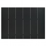Biombos divisores de 6 paneles 2 uds negro acero 240x180 cm