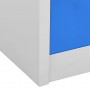 Armarios taquilla 2 uds acero gris claro y azul 90x45x92,5 cm