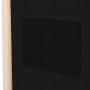 Biombo divisor de 5 paneles de tela negro 200x170x4 cm