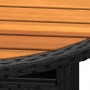 Mesa de jardín madera acacia y ratán sintético negro Ø80x75 cm