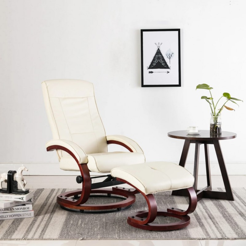 Con reposapiés, sillón moderno, reclinable eléctrico, respaldo y reposapiés  ajustables, sillón reclinable de masaje con piel sintética otomana rojo