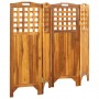 Biombo de 4 paneles madera maciza de acacia 161x2x120 cm