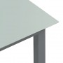 Mesa de jardín de aluminio y vidrio gris claro 80x80x74 cm