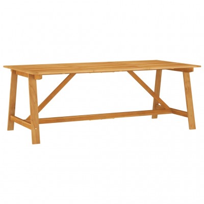 Mesa de comedor de jardín madera maciza de acacia 206x100x74 cm