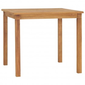 Mesa de jardín de madera maciza de teca 85x85x75 cm