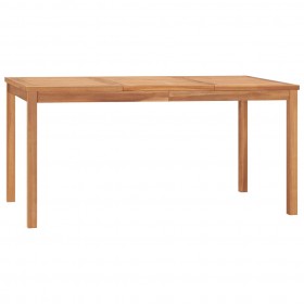 Mesa de comedor de jardín madera maciza de teca 160x80x77 cm