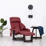 Sillón de masaje reclinable TV cuero sintético color vino tinto
