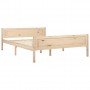 Estructura de cama de madera de pino maciza 140x200 cm