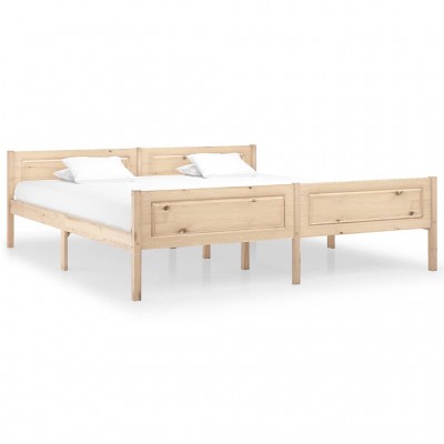 Estructura de cama de madera maciza de pino 180x200 cm