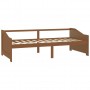 Sofá cama 3 plazas madera maciza de pino marrón miel 90x200 cm
