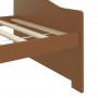 Sofá cama 3 plazas madera maciza de pino marrón miel 90x200 cm