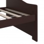 Sofá cama 3 plazas madera maciza pino marrón oscuro 90x200 cm