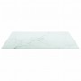Tablero de mesa vidrio templado diseño mármol blanco 40x40 cm