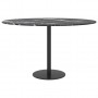 Tablero de mesa vidrio templado diseño mármol negro Ø70x0,8 cm