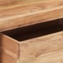 Mesa consola de madera de acacia bordes naturales 100x35x76 cm