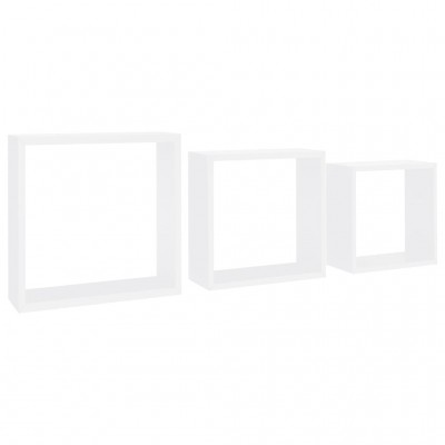 Estantes de cubos para pared 3 piezas blanco - referencia Mqm-323949