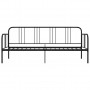 Estructura de sofá cama de metal negro 90x200 cm