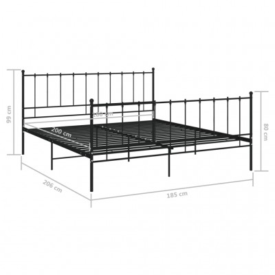 Estructura de cama de metal 180x200 cm - referencia Mqm-324874