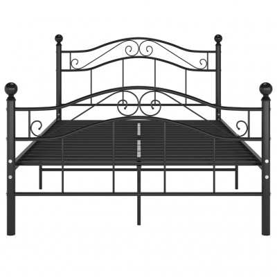 Estructura de cama con somier metal negro 120x200 cm - referencia Mqm-284456