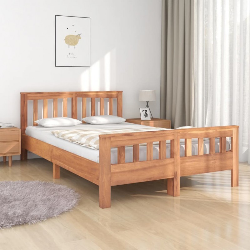 Cama individual de teca 107 x 206 cm - Muebles de dormitorio