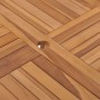 Mesa de comedor de jardín madera maciza de teca 110x110x75 cm
