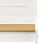 Banco esquinero de jardín madera pino marrón miel blanco 151 cm