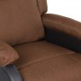 Sillón reclinable para TV de cuero sintético y tela marrón