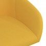 Silla de comedor giratoria de terciopelo amarillo